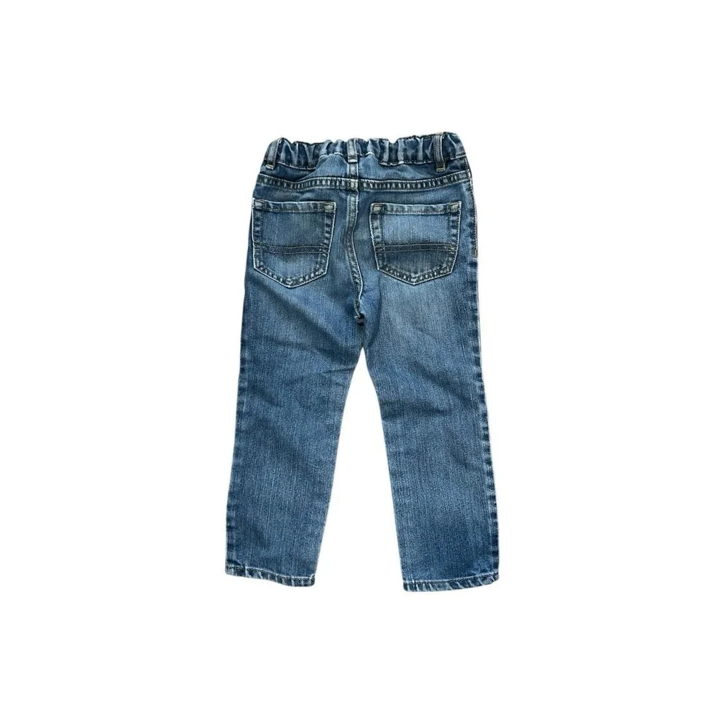 The Childrens Place Boys Skinny Jeans Medium Wash Blue Adjustable Waist‎ 3T